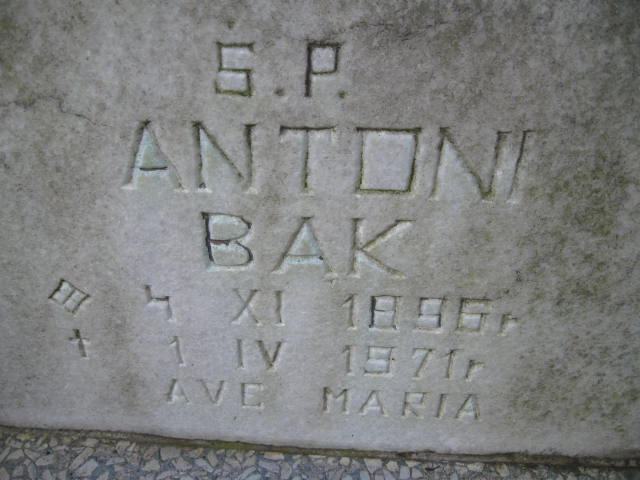 Antoni Bąk Przewóz - Grobonet - Wyszukiwarka osób pochowanych