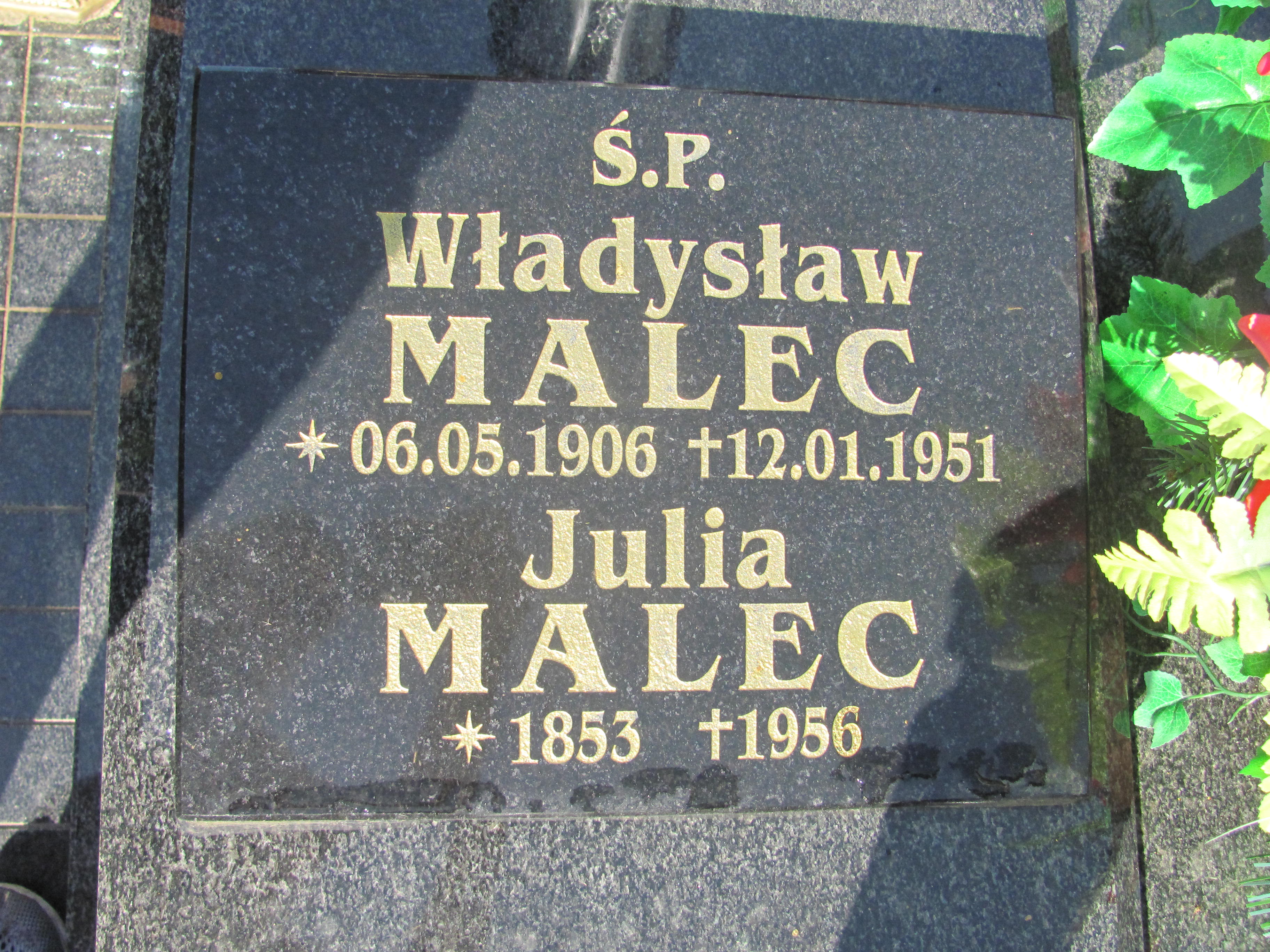 Grób Władysław Malec