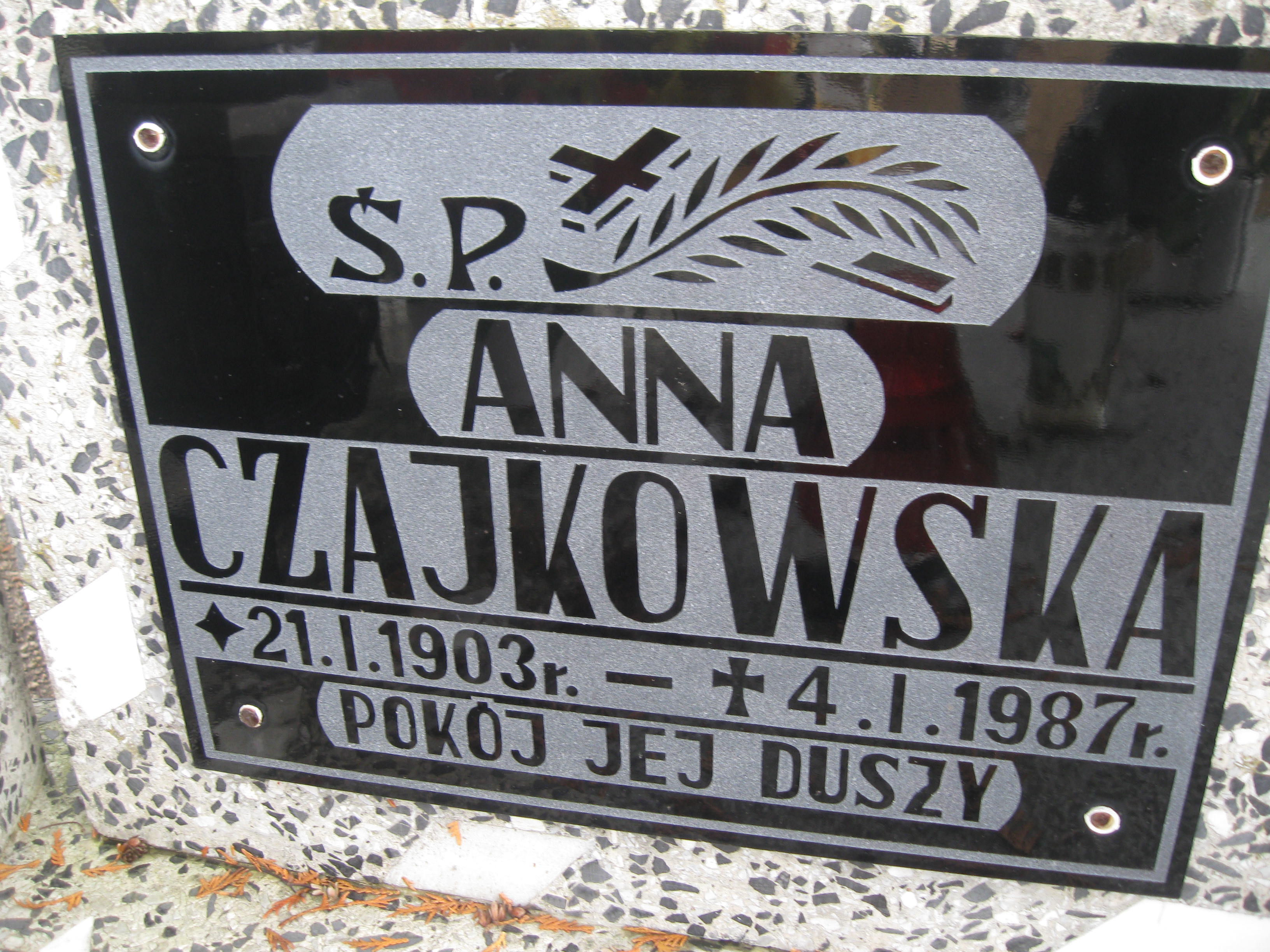 Anna Czajkowska Przewóz - Grobonet - Wyszukiwarka osób pochowanych